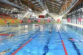 Inauguration de la piscine olympique de Ben Aknoun à Alger